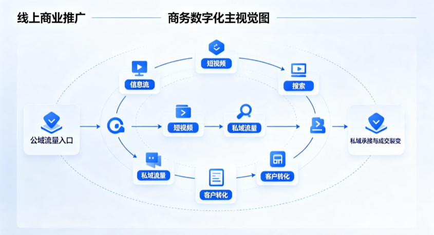 新兴区线上商业推广怎么做？全域流量闭环搭建与低成本转化实战指南